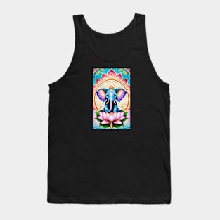 Baby Gannesha elephant on a lotus flower Tank Top